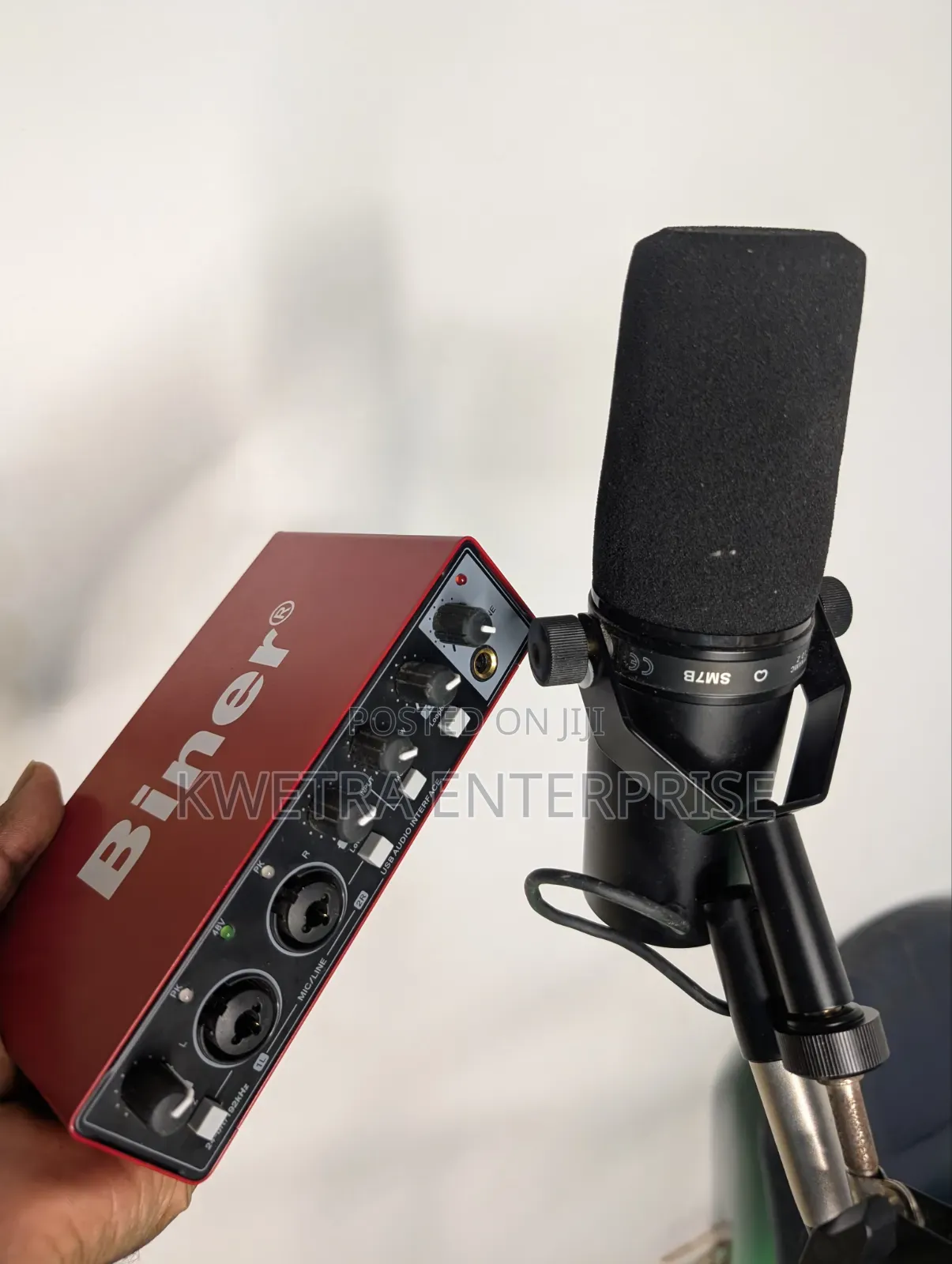 Biner Sound Card + Shure SM7B Mic