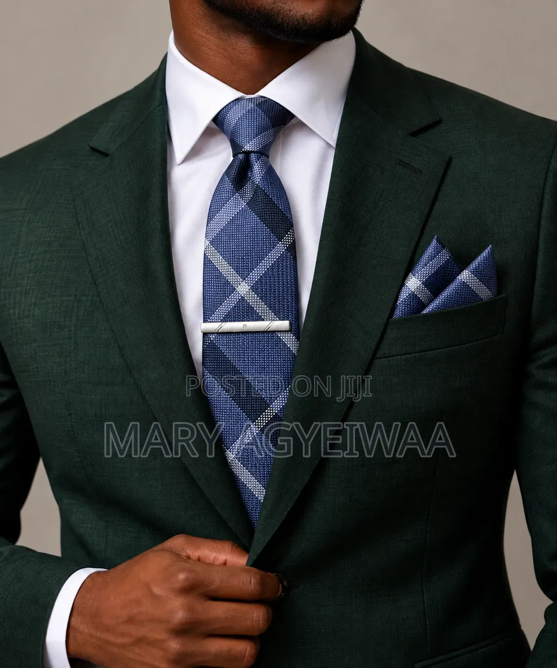 Men’s Tie Set With Cufflinks, Pocket Square & Tie Clip