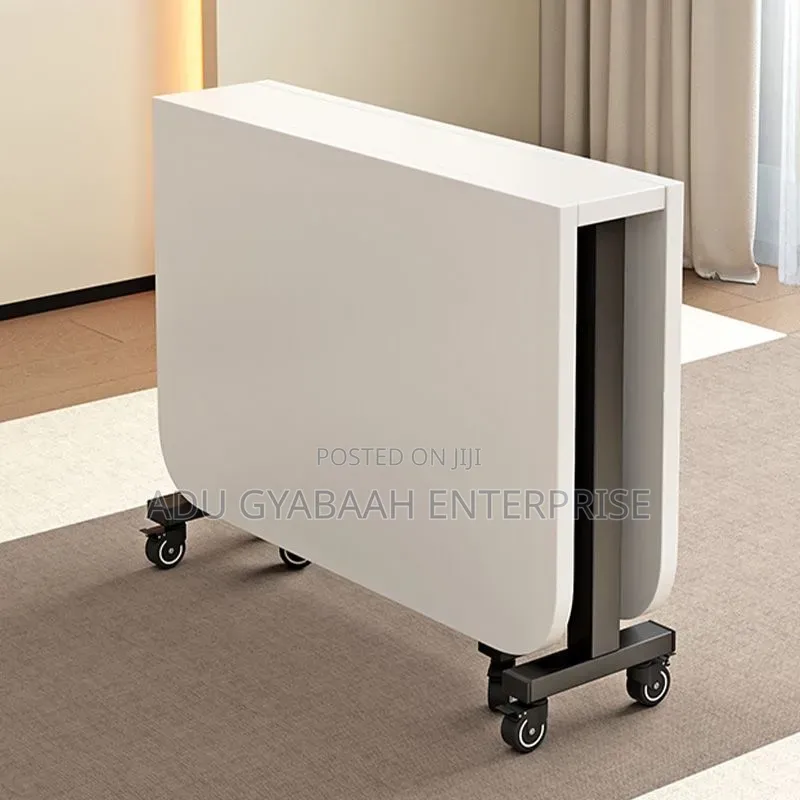 Modern Foldable Dining Table (Mobile & Space-Saving)