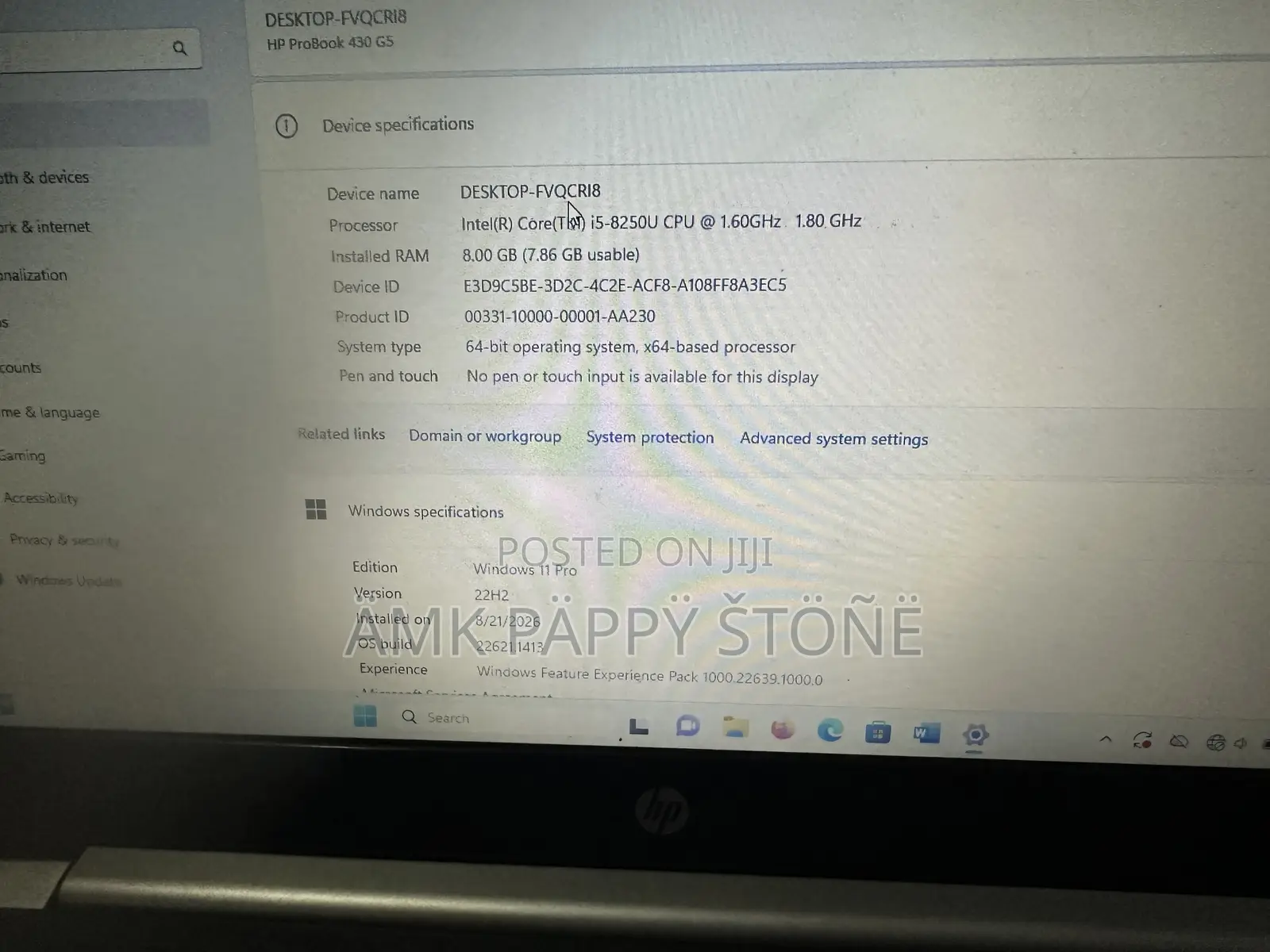 Laptop HP 430 G5 8GB Intel Core i5 HDD+SSD 256GB