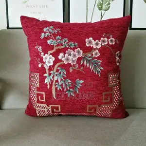 2pcs Floral Embroidered Throw Pillow Covers