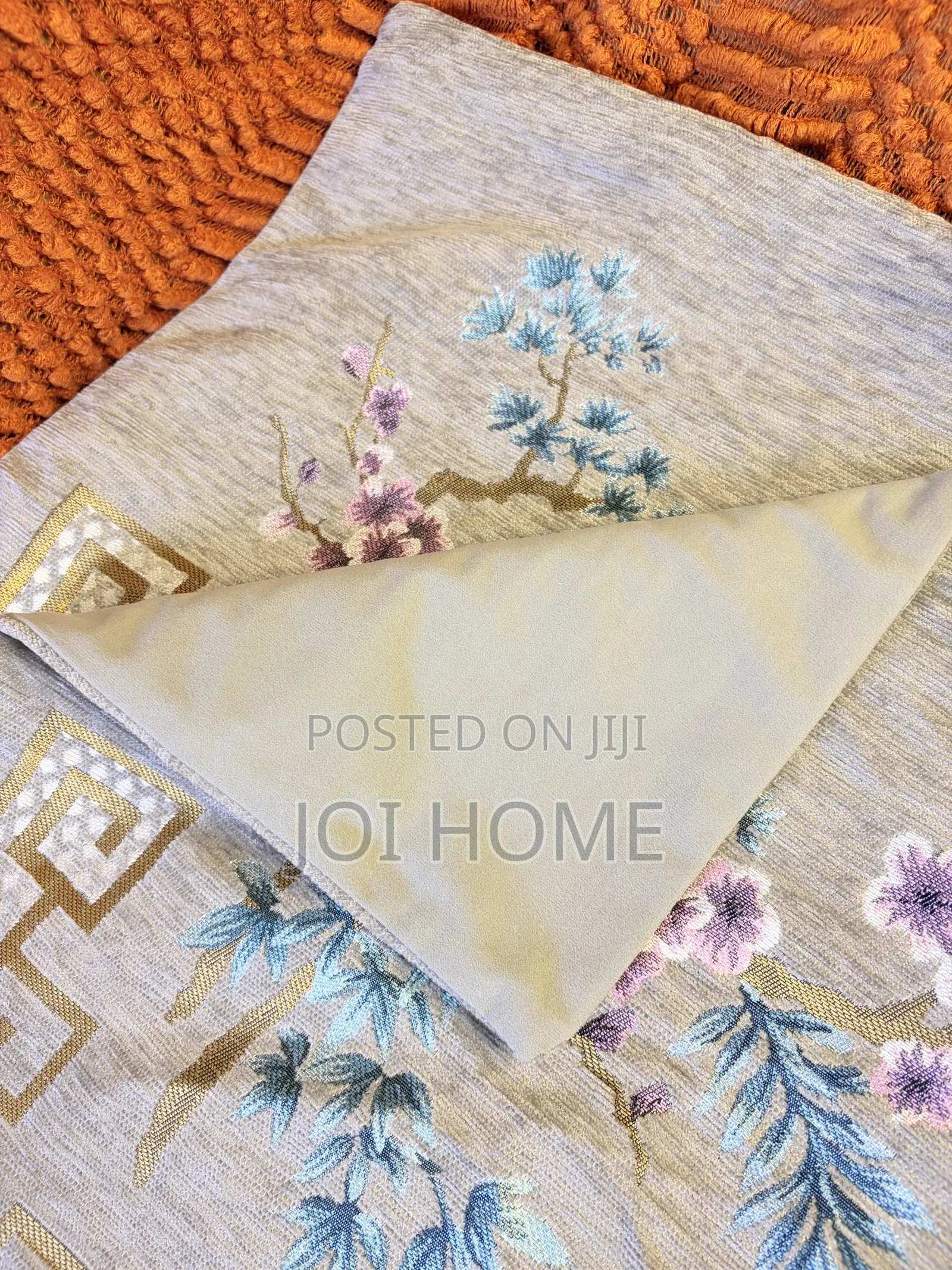 2pcs Floral Embroidered Throw Pillow Covers