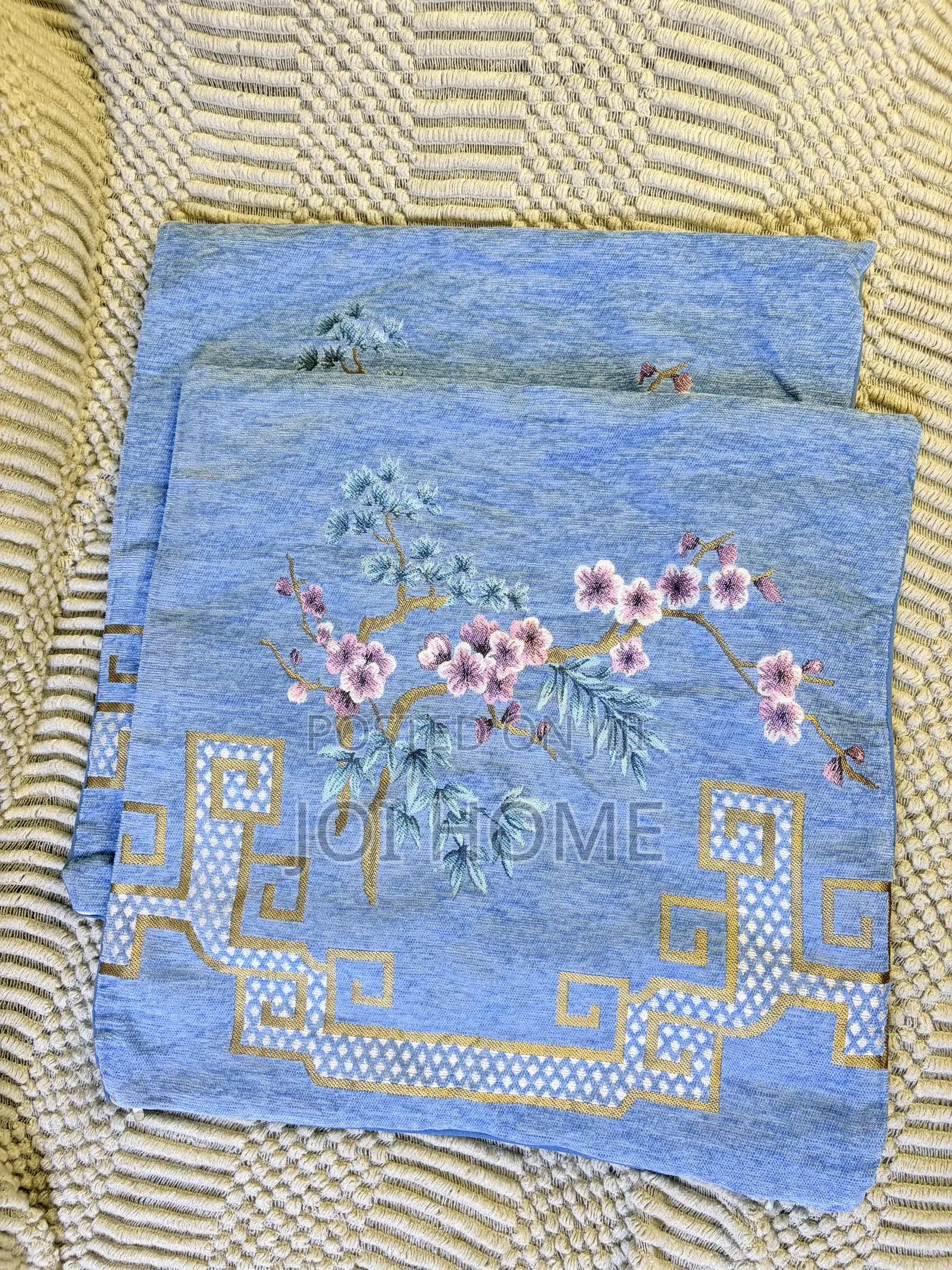2pcs Floral Embroidered Throw Pillow Covers