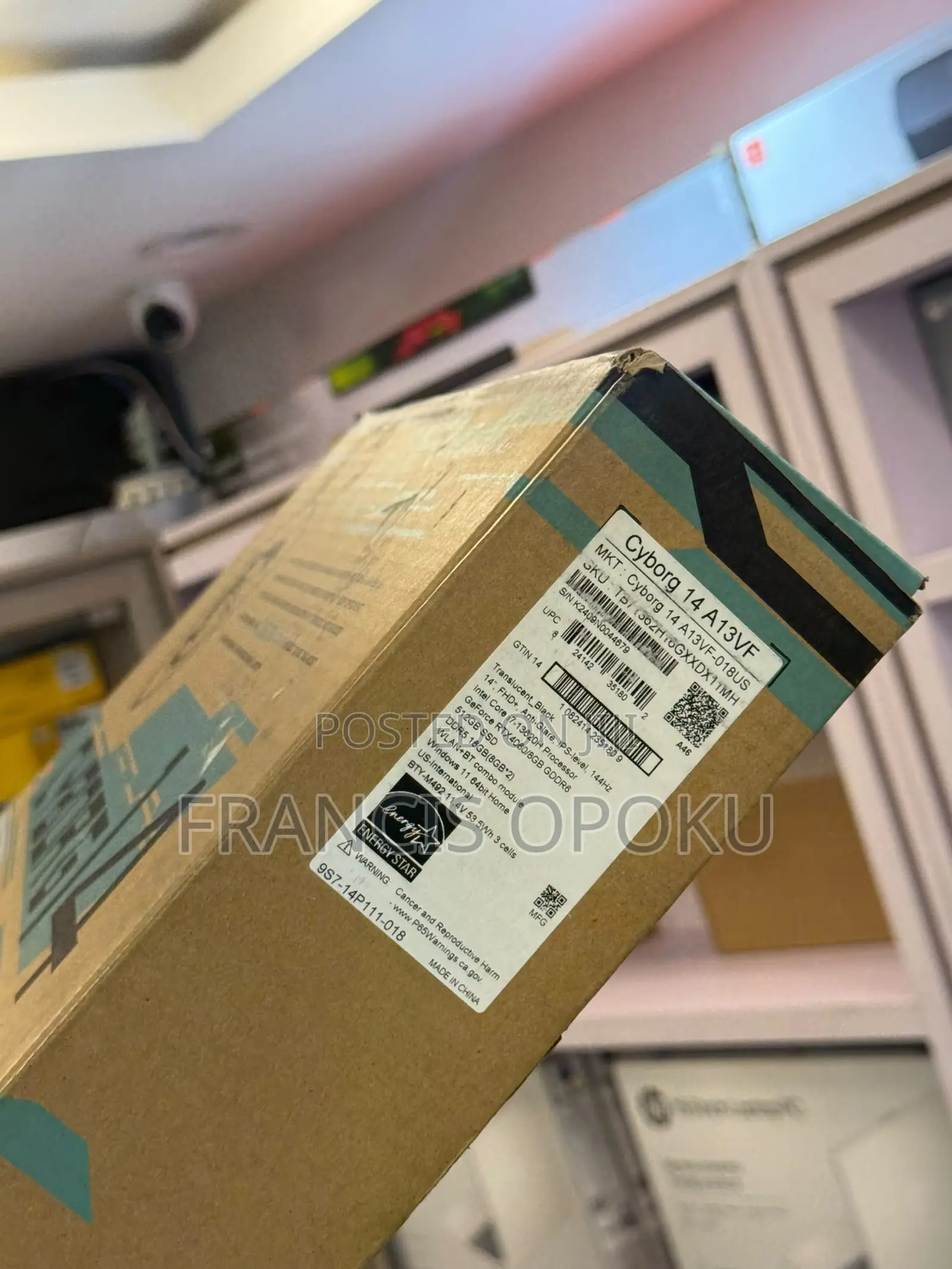 New Laptop MSI MSI Sword 15 16GB Intel Core i7 SSD 512GB