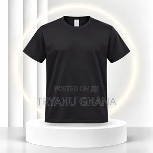 TRYAHU — Premium Black Crew-Neck T-Shirt