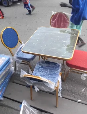 Chairs With Table Set Golden Legs Quality Metal Glasstable and Chairs