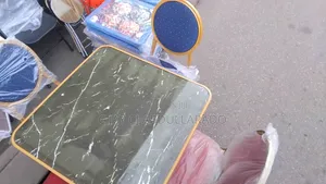 Chairs With Table Set Golden Legs Quality Metal Glasstable and Chairs