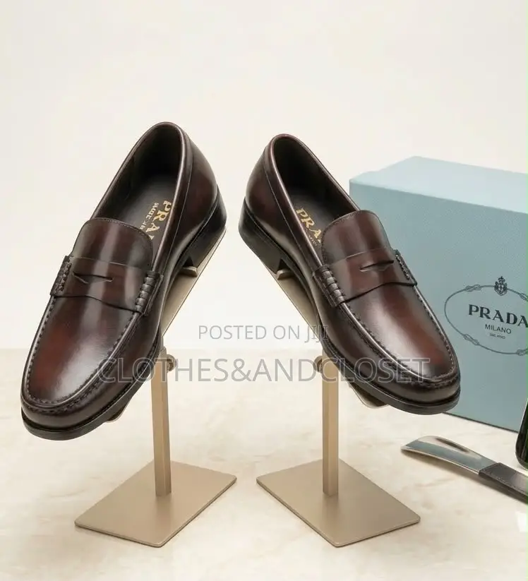 Dark Brown Leather Penny Loafers
