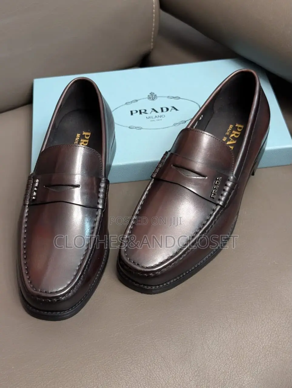 Dark Brown Leather Penny Loafers