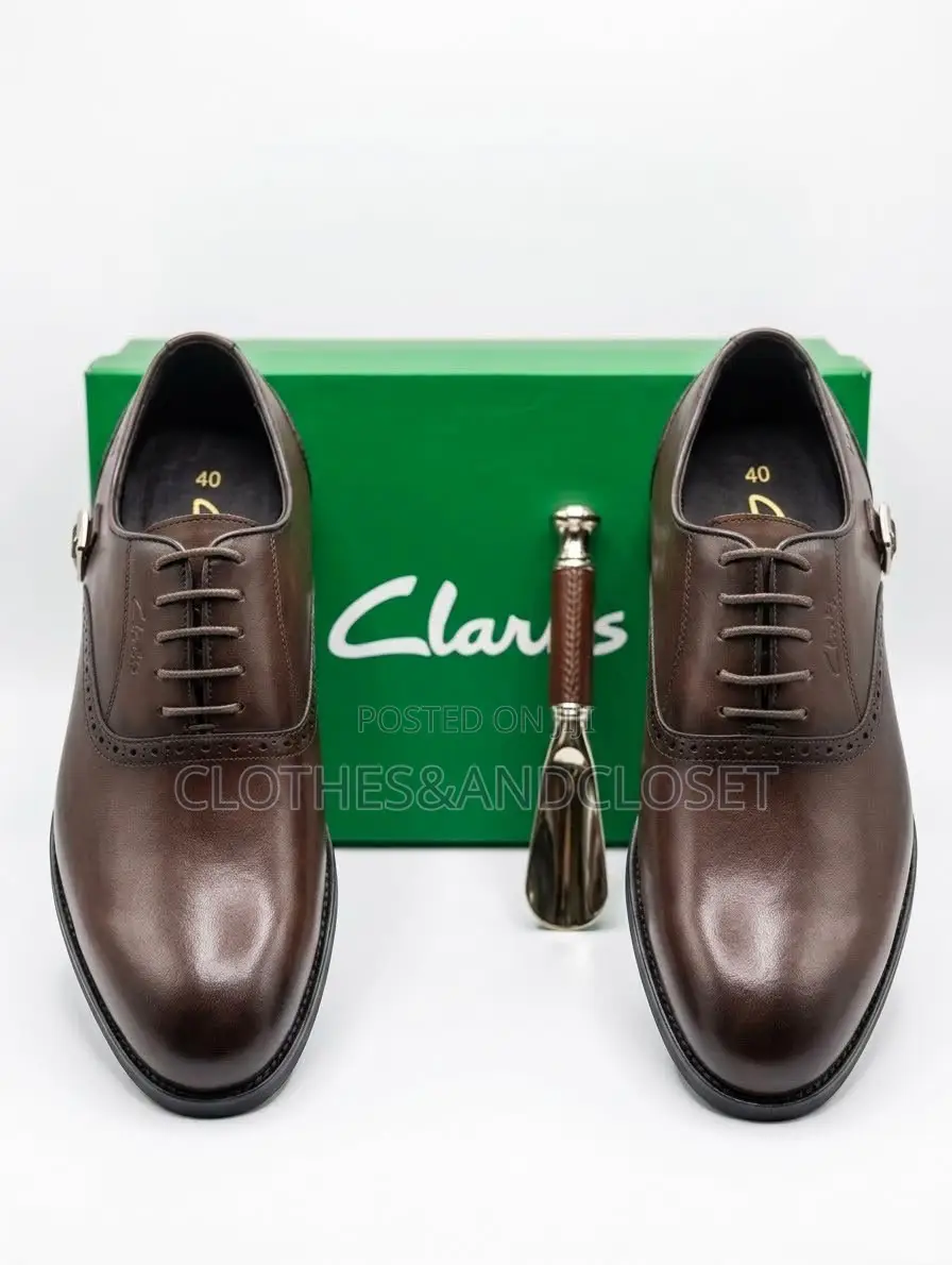 Brown Leather Men's Dress Shoes From the Clarks Treasure Collection