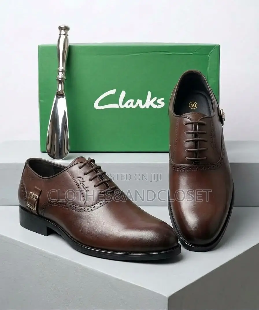 Brown Leather Men's Dress Shoes From the Clarks Treasure Collection