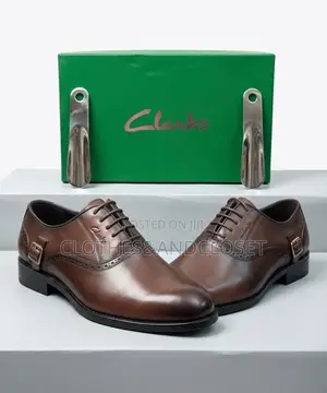 Brown Leather Men's Dress Shoes From the Clarks Treasure Collection