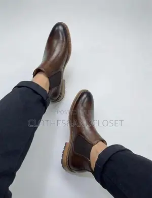 Polo Ralph Lauren Chelsea Boots in Coffee-Brown Leather
