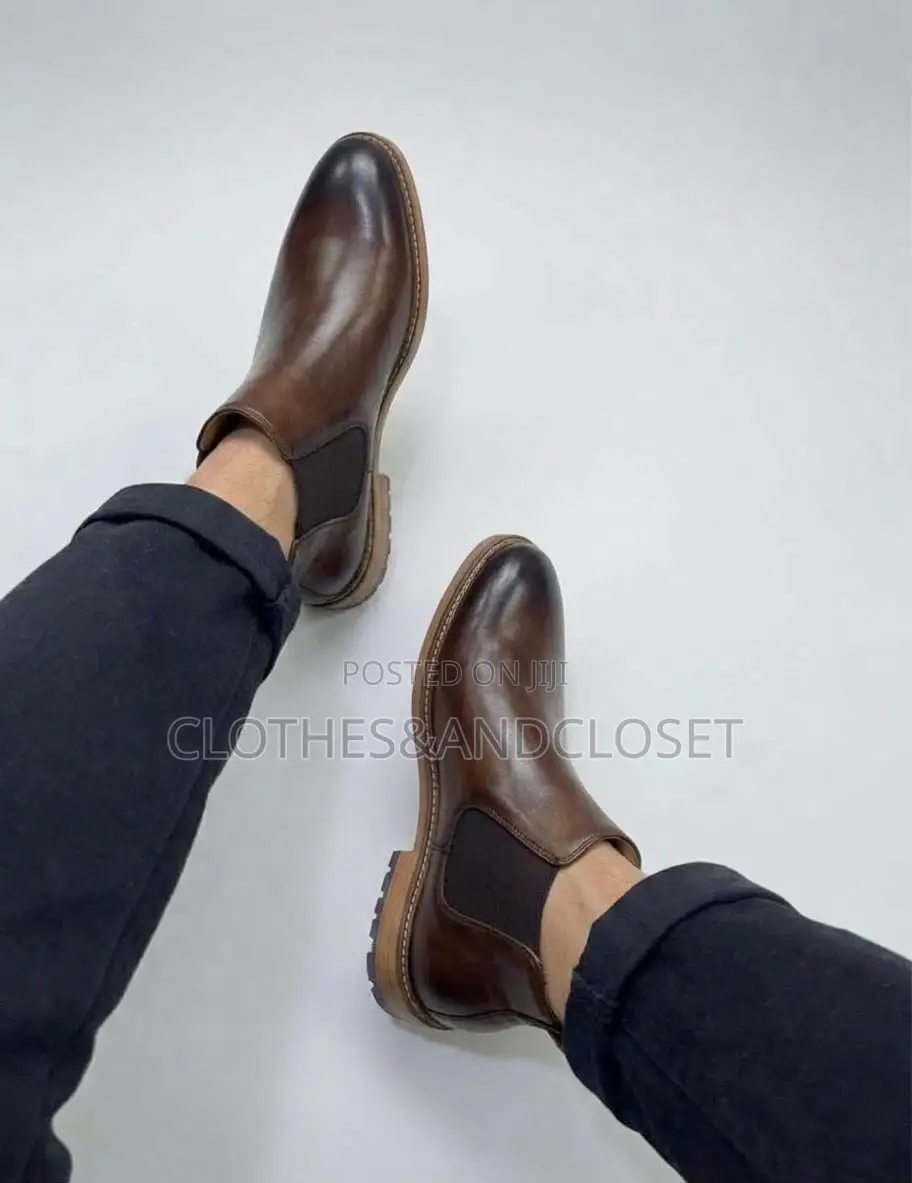 Polo Ralph Lauren Chelsea Boots in Coffee-Brown Leather