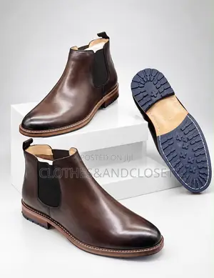 Polo Ralph Lauren Chelsea Boots in Coffee-Brown Leather