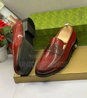 Premium GUCCI Luxury Patent Leather Loafers (Brown)