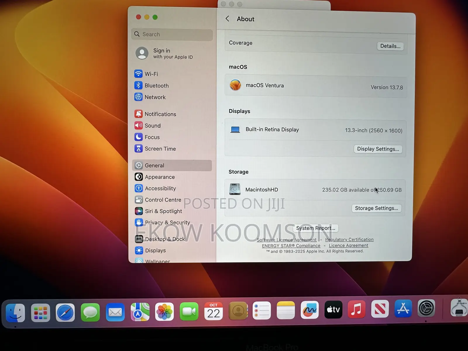 Laptop Apple MacBook Pro 2017 8GB Intel Core i5 SSD 256GB