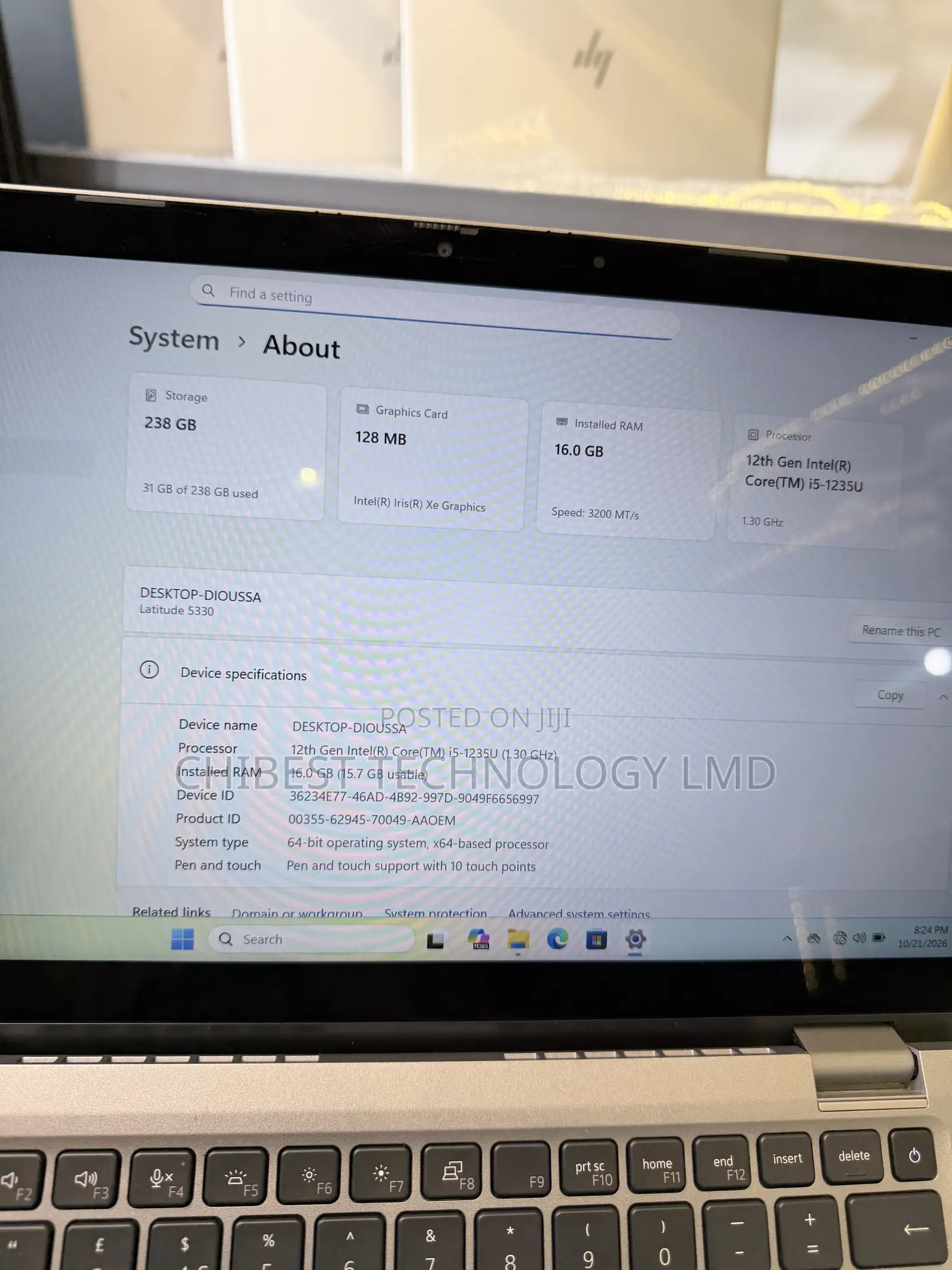 Laptop Dell Latitude 5330 16GB Intel Core i5 SSD 256GB