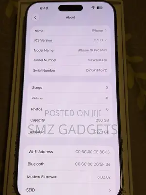 Apple iPhone 16 Pro Max 256 GB White