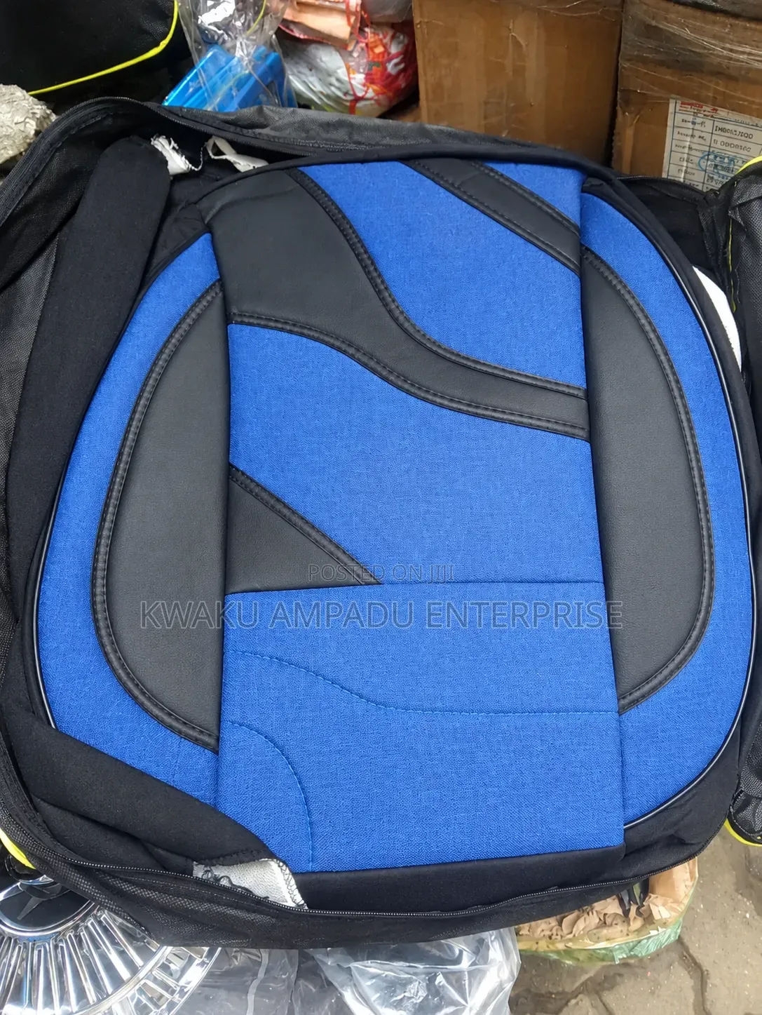 Premium Leather and Fabric Car Seat Cover - Full Set