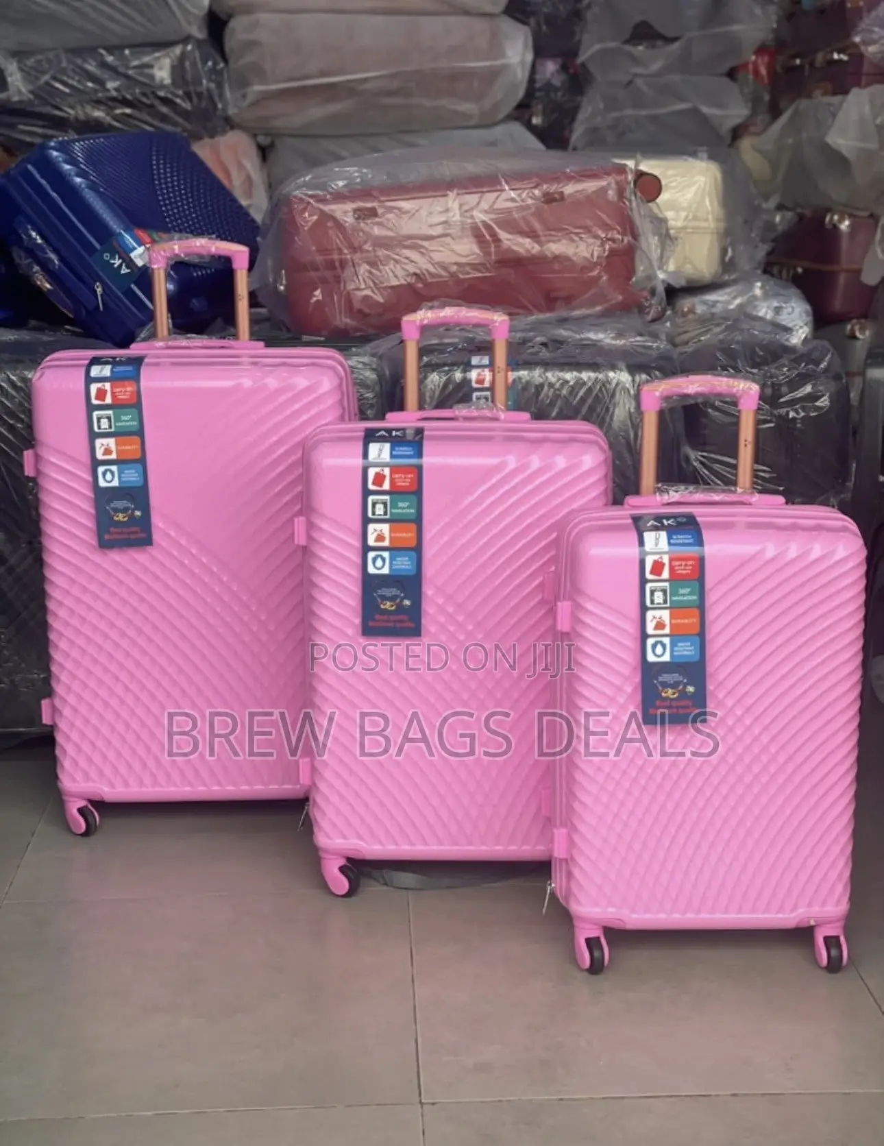 Premium Quality AK 3set Fiber Anticrack Unbreakable Engagement Bag.