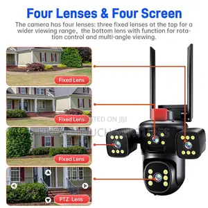 4 Lens Two Way Audio Sensor WiFi CCTV Security IP Camera