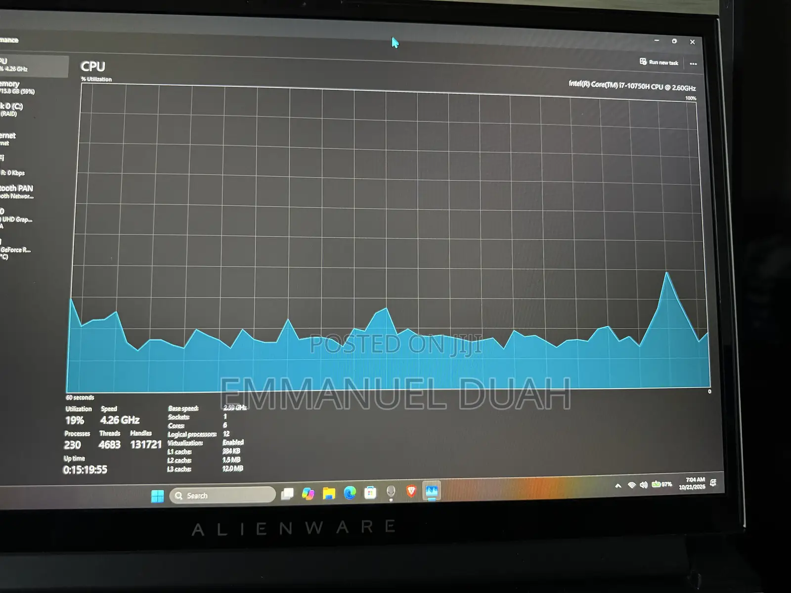 Laptop Alienware M17 R3 16GB Intel Core i7 SSD 1T