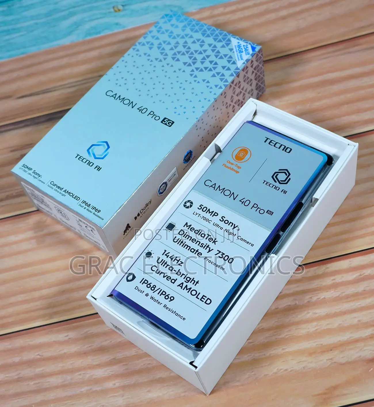New Tecno Camon 40 Pro 5G 256 GB Blue