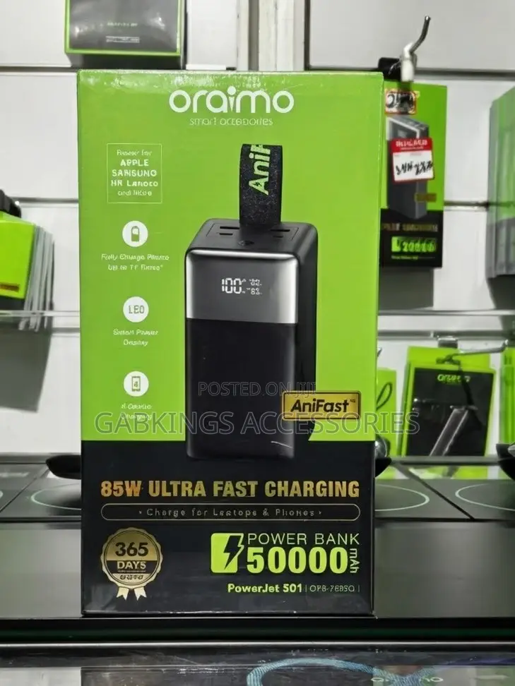 Oraimo Powerjet 501 50,000 Mah 85w Fast Charging Powerbank