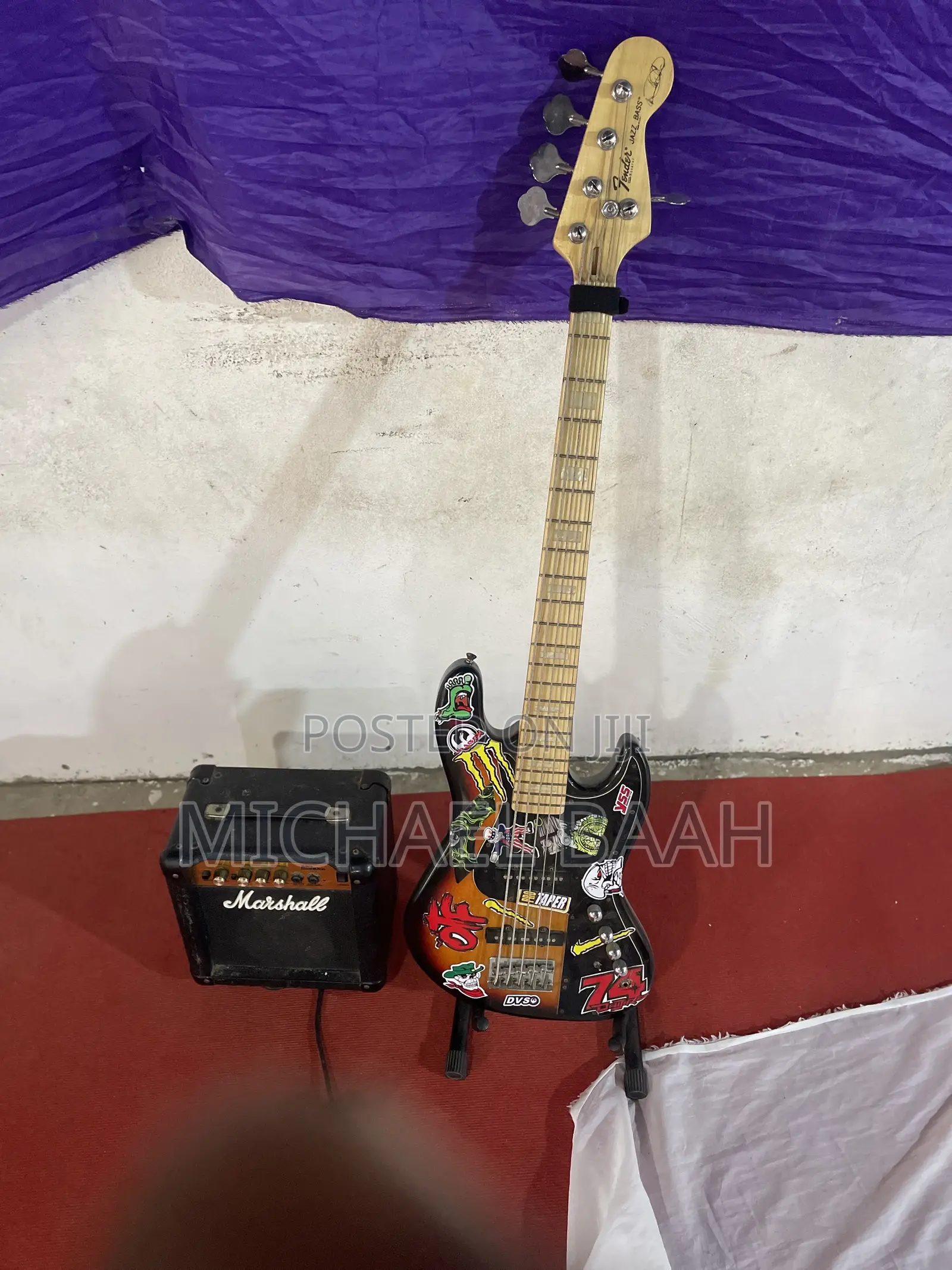 Bass Guitar and All Accessories for Sale