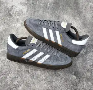Adidas Spezial Dark Ash With White Stripes