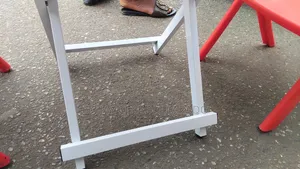 Ffolding White Table With Metal Legs Quality Ones