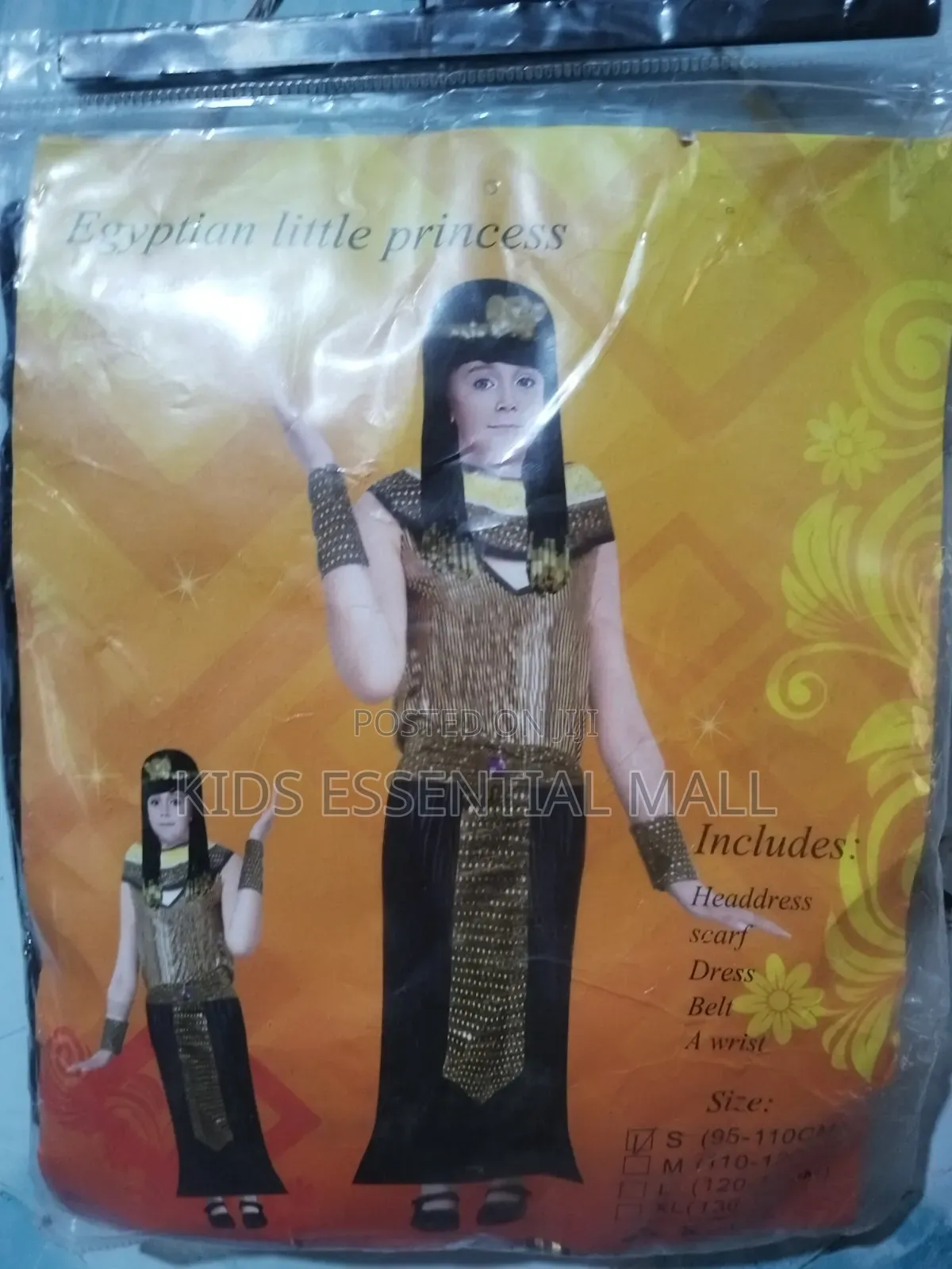 Queen Cleopatra Egyptian Costume for 6 To12 Years S