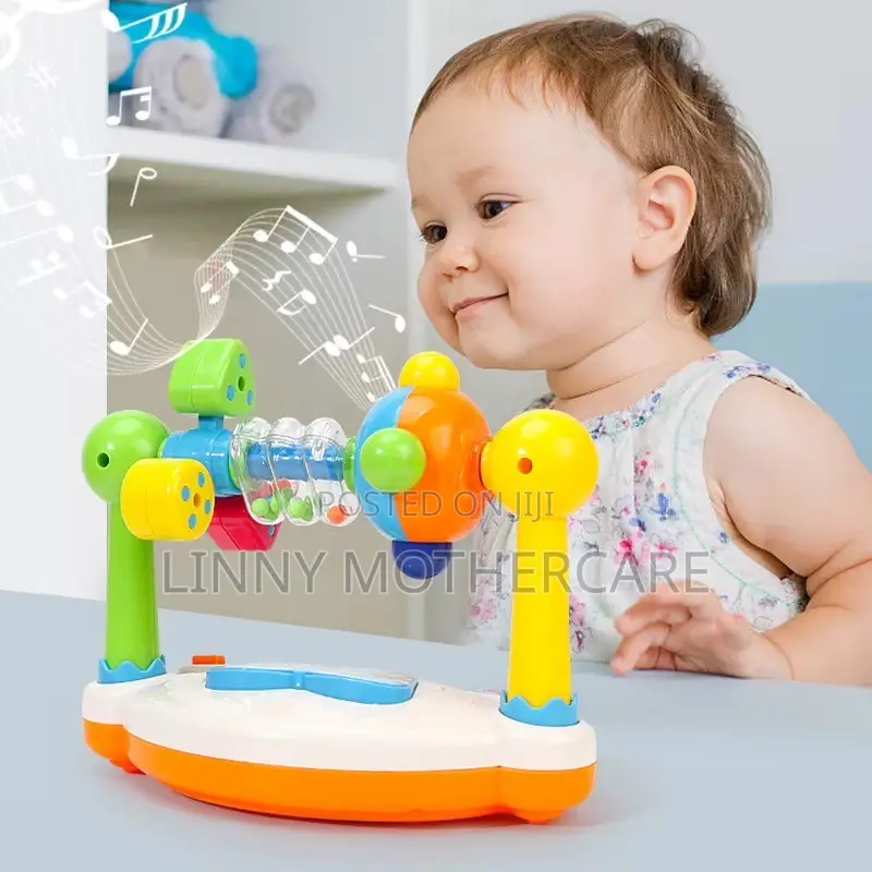 Children's Rotating Musical Toy Piano With Lighting