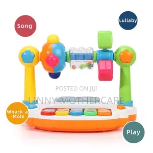Children's Rotating Musical Toy Piano With Lighting