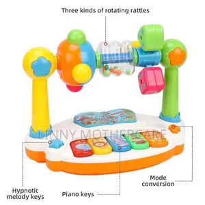 Children's Rotating Musical Toy Piano With Lighting