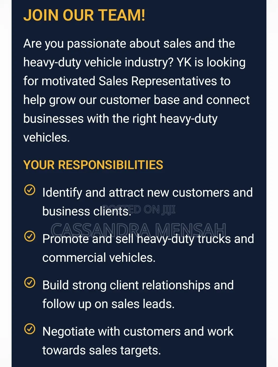 Salesperson Wanted