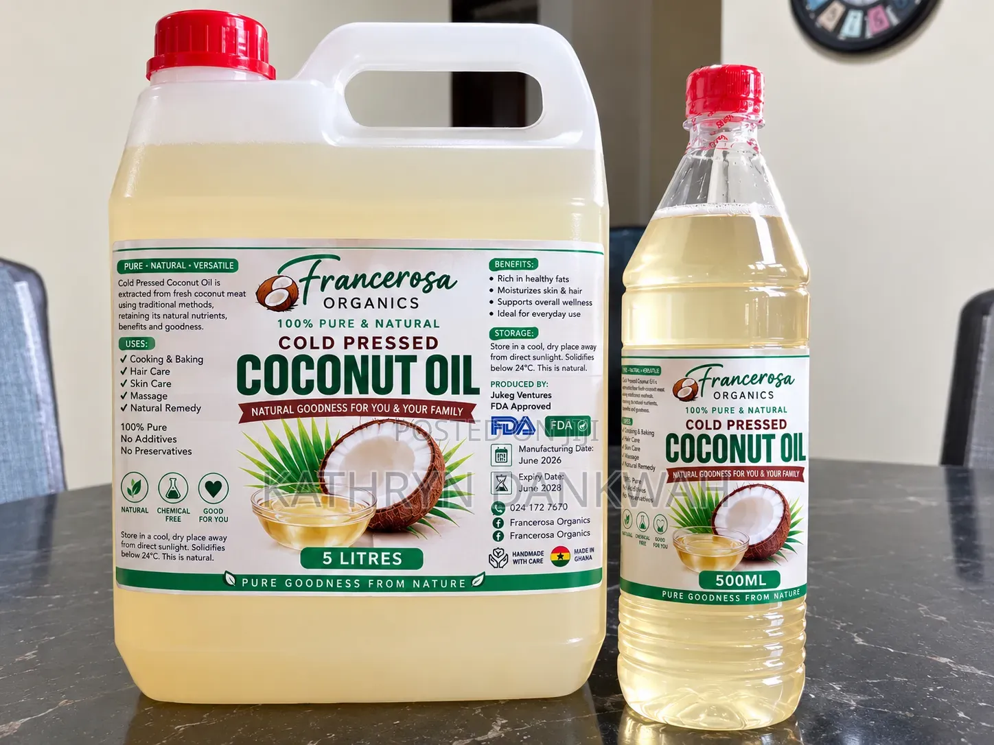 Pure Cold Pressed Coconut Oil