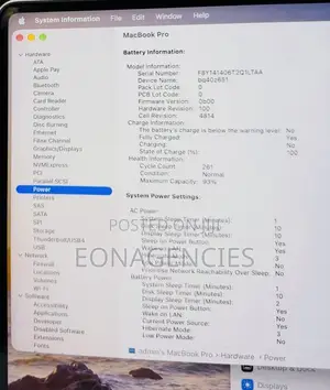 Laptop Apple MacBook Pro 2014 16GB Apple M1 Pro SSD 512GB