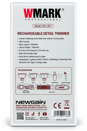 WMARK NG-1207 Professional Rechargeable Detail Trimmer