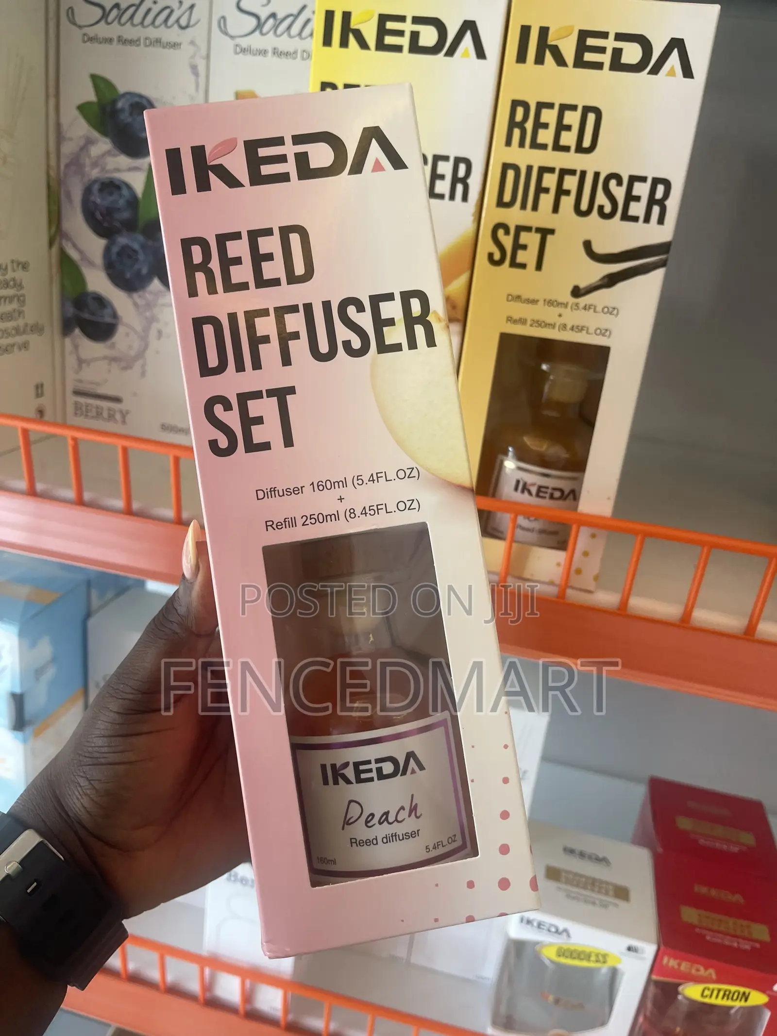 IKEDA Peach Reed Diffuser Set 410ml – Home Fragrance With Refill
