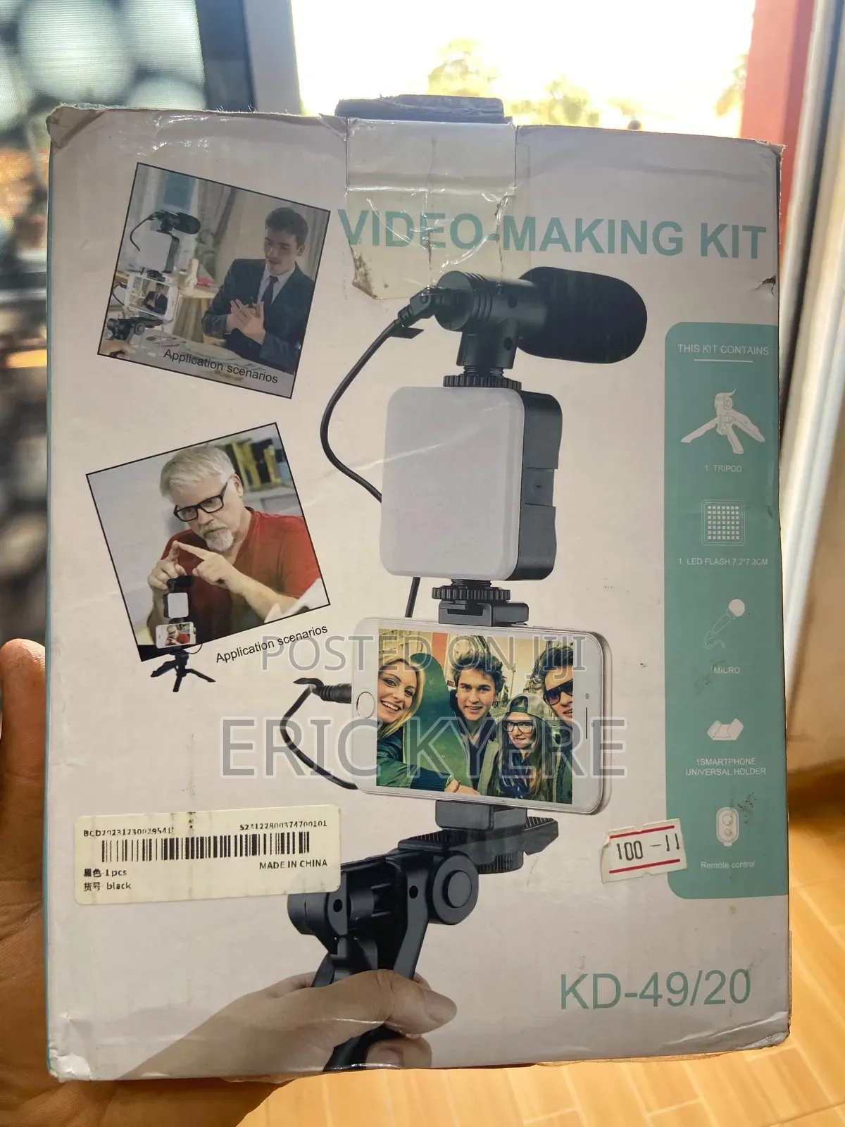Complete Smartphone Vlogging Video-Making Kit - Shotgun Mic/Led Light