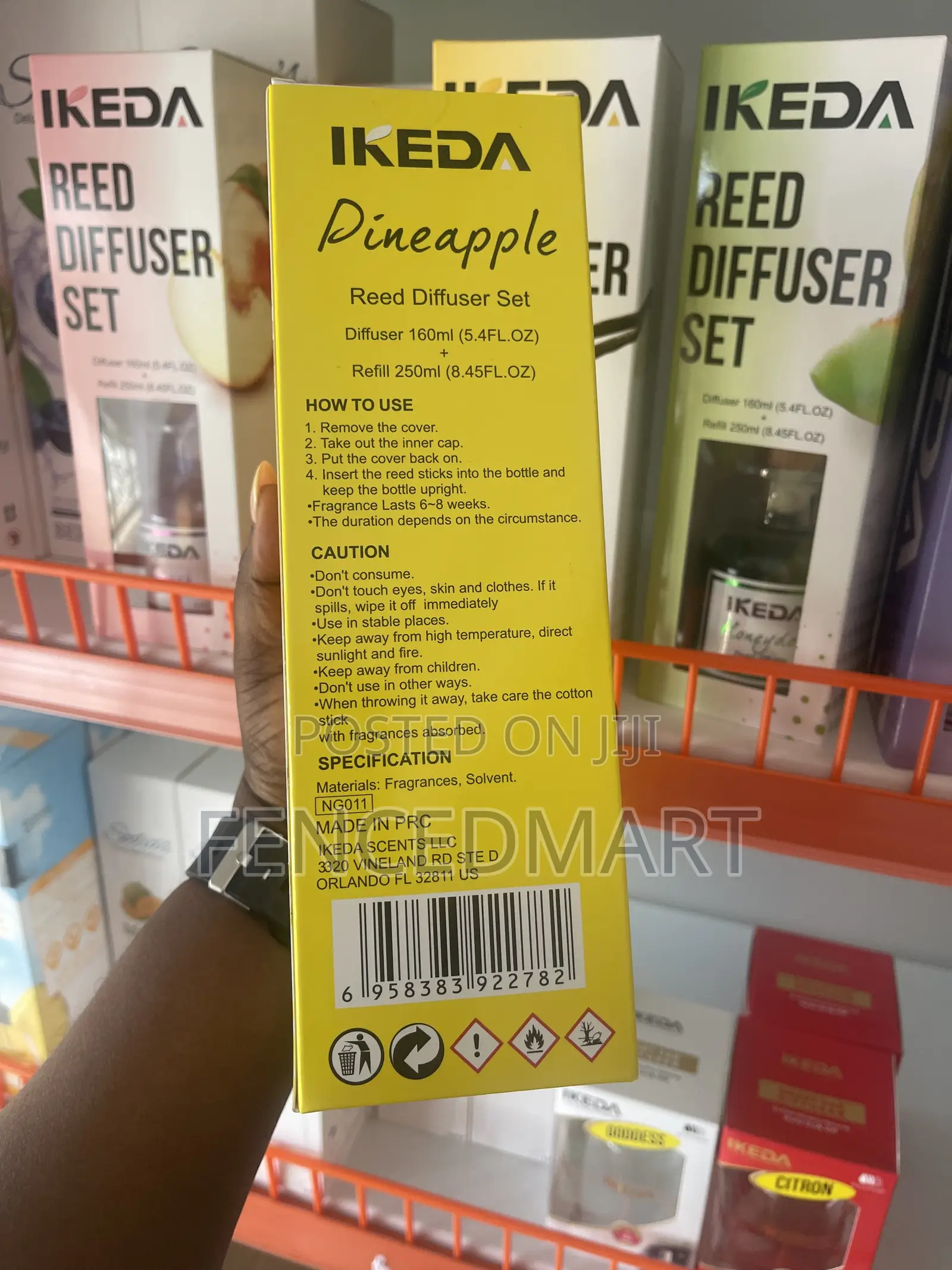 Title: IKEDA Pineapple Reed Diffuser Set 160ml + 250ml Refill