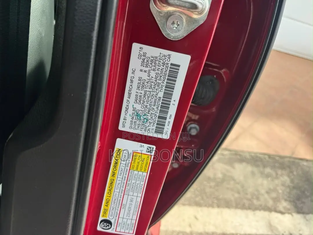 Honda Accord Sport 2.0T 2018 Red