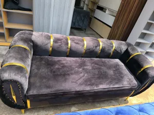 Luxury Velvet Black 3 in 1 Sofa