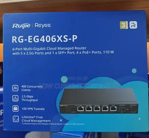 Ruijie Gate Way Router 400users POE+ SFP+ 10GB Speed 2.5Gbps Throughpu