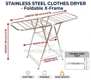 Stainless Steel Foldable Clothes Drying Rack