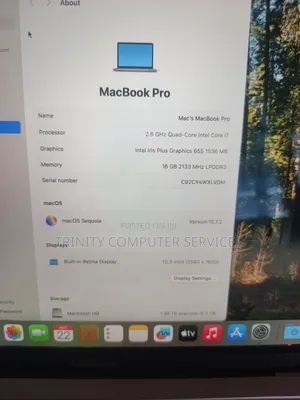 Laptop Apple MacBook Pro 2019 16GB Intel Core i7 SSD 2T