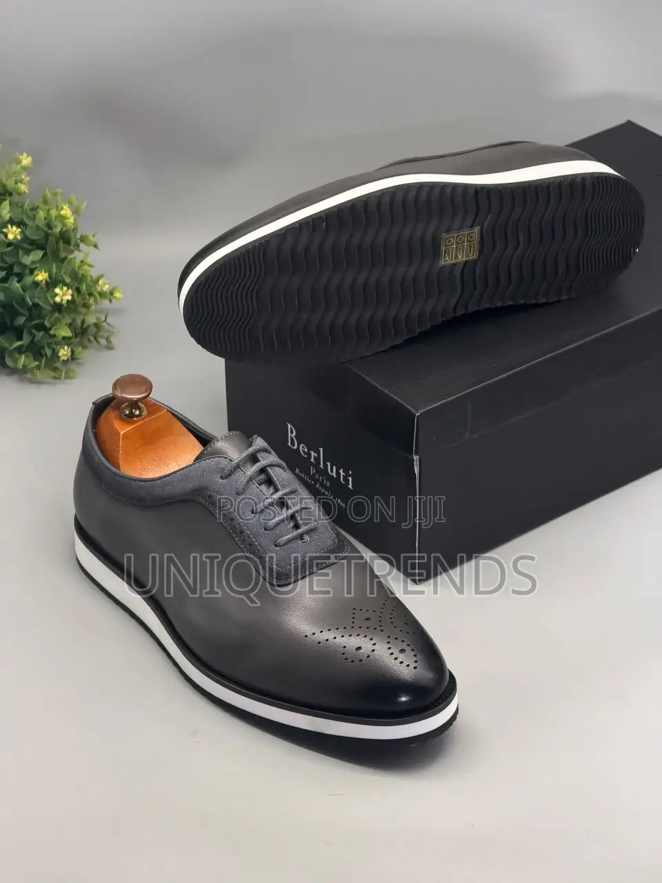High-End BERLUTI Smart-Casual Men's Shoes (Gray)