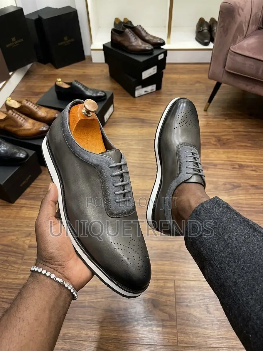 High-End BERLUTI Smart-Casual Men's Shoes (Gray)